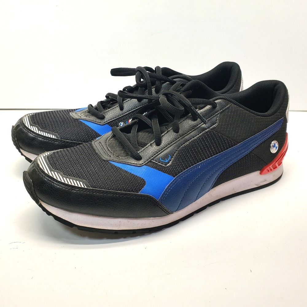 Puma BMW M Motorsport Shoes Men's Size 11 Black Blue Red Athletic Sneakers